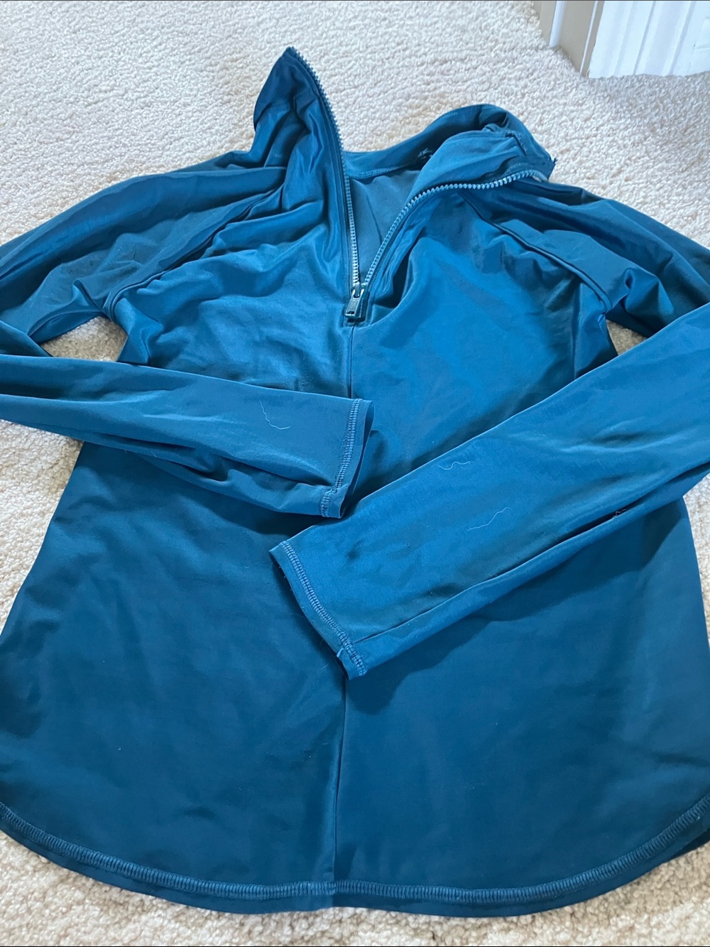all in motion Teal Blue Quarter-Zip Hoodie
